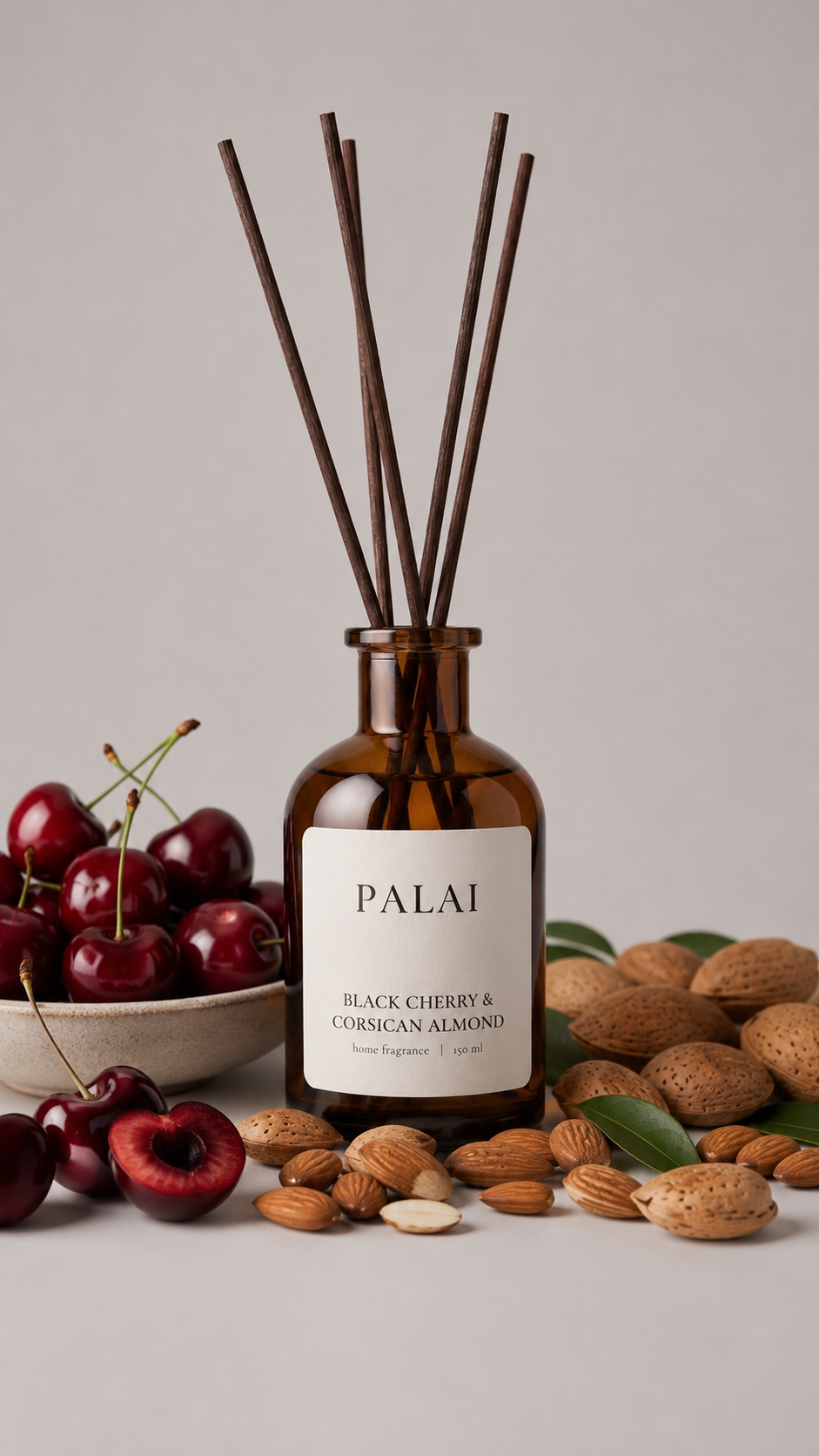 Reed diffuser BLACK CHERRY & CORSICAN ALMOND