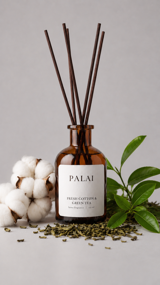 Reed diffuser FRESH COTTON & GREEN TEA