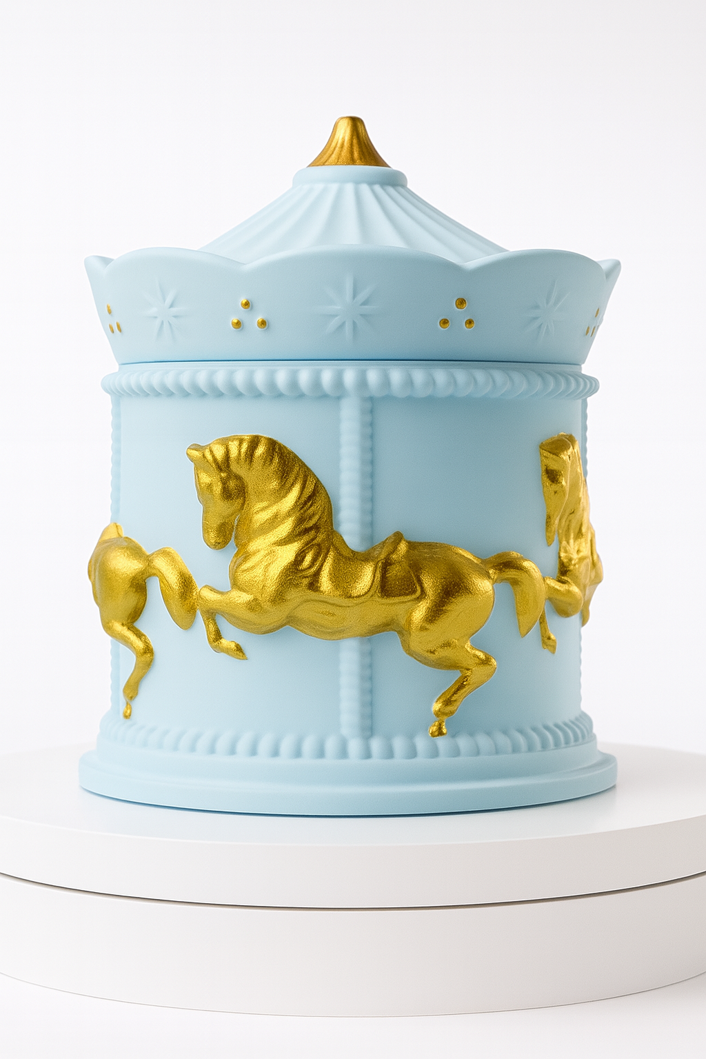 Carousel Candle Blue Wind Chime