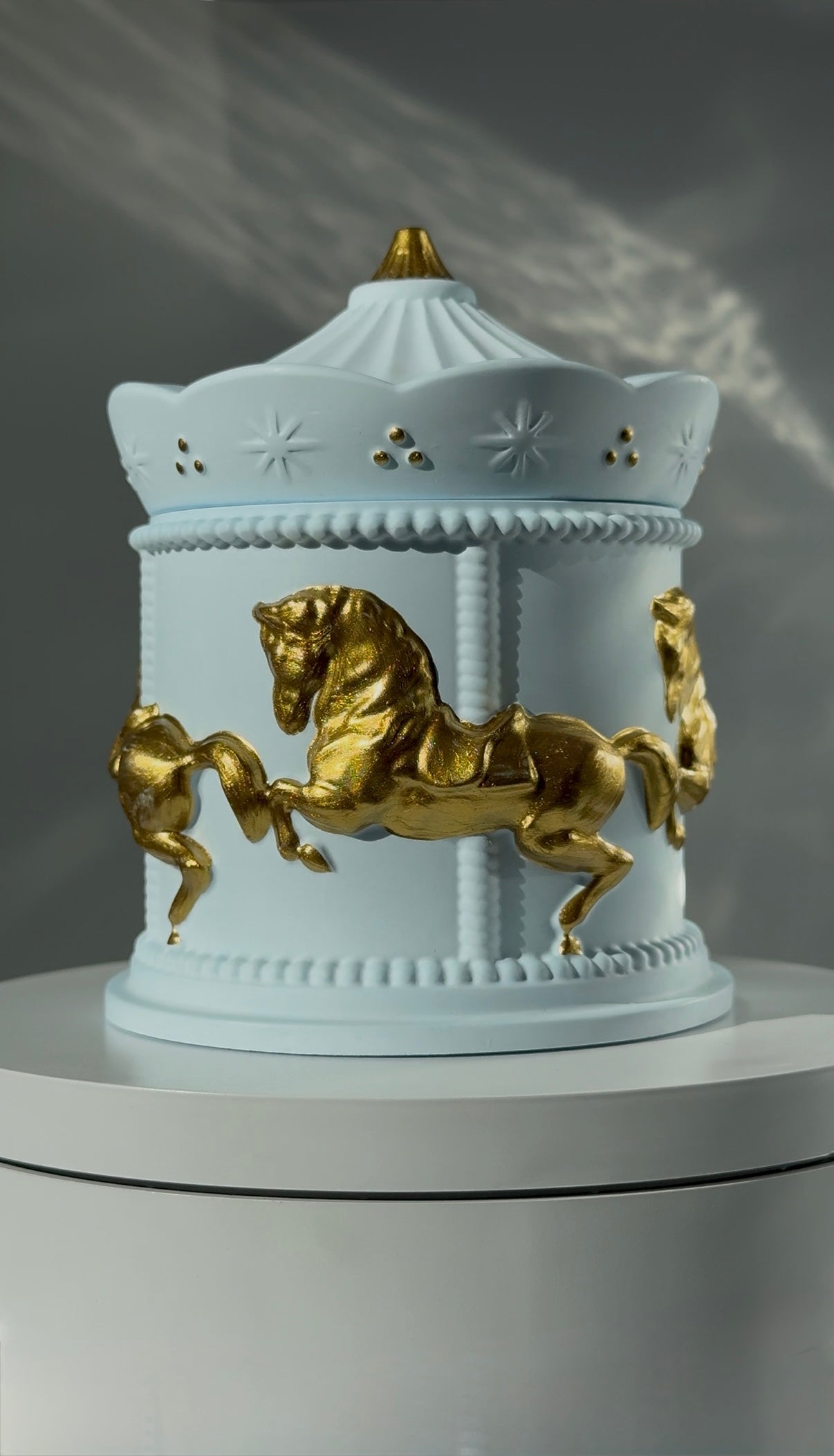 Carousel Candle Blue Wind Chime